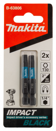 Насадка Impact Black T30, 50 мм, E-form (MZ), 2 шт. Makita B-63806