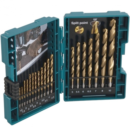 Набор сверл по металлу, HSS-TiN, 1.5-10, 19 шт, Makita D-67527