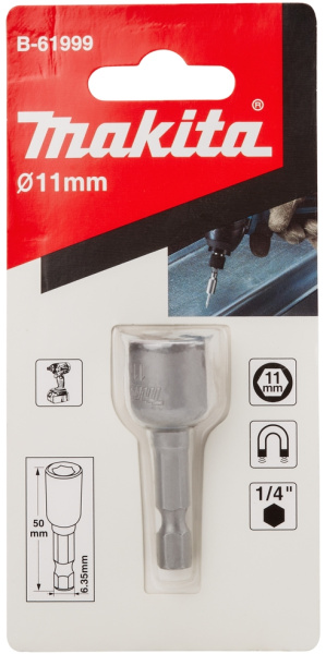 Магнитная торцевая головка 11х50, 1/4, E-form Makita B-61999