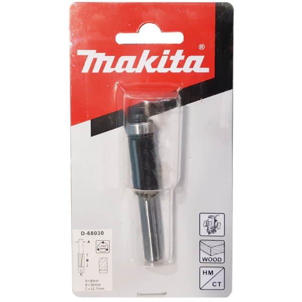 Фреза кромочная прямая 12.7х26, S8, 2T Makita D-68030