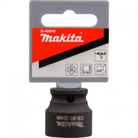 Ударный торцевой ключ 3/8, 22х30 мм для гайковёрта Makita B-40048