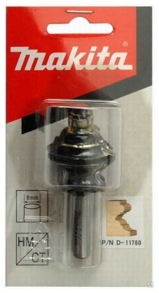 Фреза кромочная фигурная 31.8х25.4, S8, 2T Makita D-11760