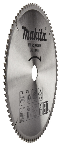 Диск универсальный TCG, 260x30x2.6, 80T, 5G Makita D-65648