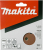 Диск шлифовальный 8 отверстий коричневый D125 мм, K240, 10 шт. Makita P-43599