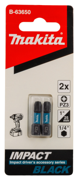 Насадка PZ3, 25 мм, C-form, 2 шт Impact Black Makita B-63650