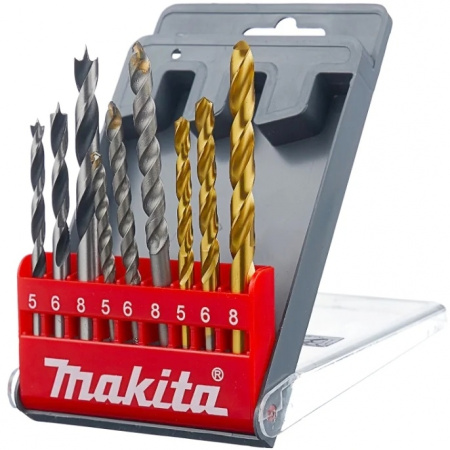 Набор универсальных сверл 5-8 мм, 9 шт Makita D-08660