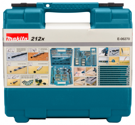 Набор сверл и насадок BASIC 212 шт. Makita E-06270