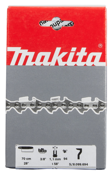 Цепь, длина 70 см/28, шаг 3/8, паз 1.5 мм, звеньев 94, 73LPX Makita 528099694