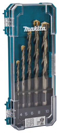 Набор сверл по кирпичу 4-10 мм, 5 шт Makita D-72877