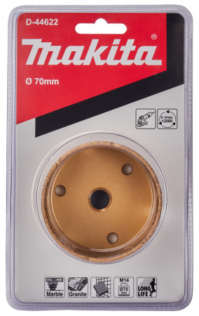 Коронка алмазная M14х2, 70 мм для УШМ Makita D-44622