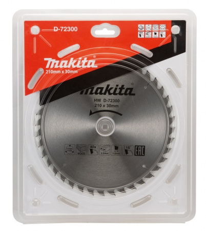 Пильный диск для дерева 210х30х40T Makita D-72300