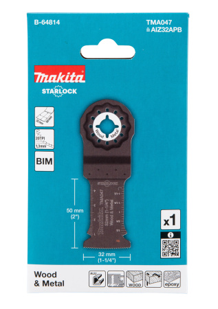 Полотно пильное по дереву и металлу 32х50, TMA047 Makita B-64814