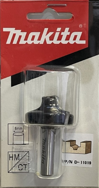 Фреза пазовая фасонная 9.5R, 31.8х16.7, S8, 2T Makita D-11019
