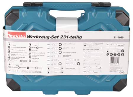 Набор ручного инструмента 231 шт. Makita E-17980