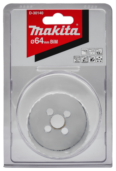 Биметаллическая коронка 64х38 мм Makita D-30140