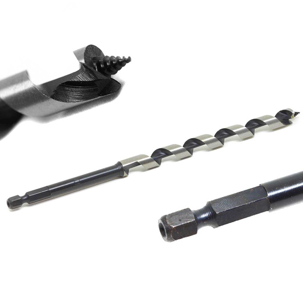 Сверло спиральное по дереву 10х200 мм, 1/4 Makita D-16019
