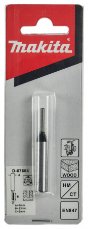 Фреза пазовая 3х13, S8, 1T Makita D-67664