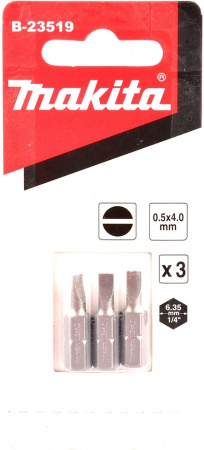 Насадка SL0.5x4.0, 25 мм, C-form, 3 шт Makita B-23519