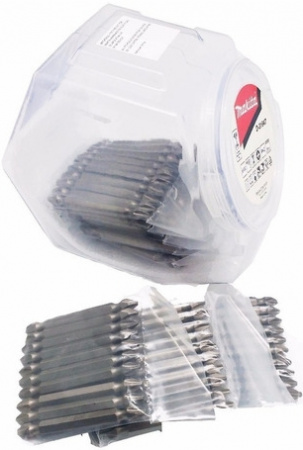 Насадка двусторонняя PH2, 65 мм, E-form (MZ), 100 шт, банка Makita D-31647