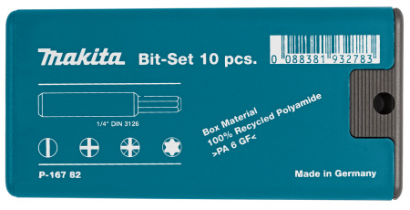 Набор насадок 25 мм, с держателем в холдере, 10 шт Makita P-16782